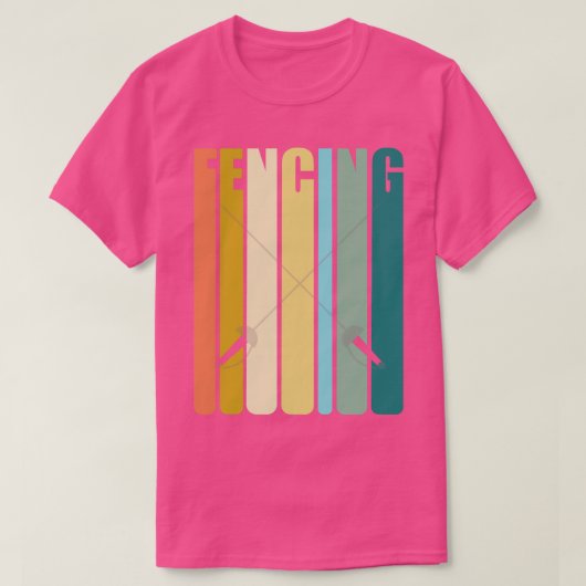 フェンシングレトロスポーツ Tシャツ (デザイン正面)