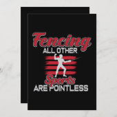 フェンシング他のスポーツは無意味な贈与男性女性 シーズンカード (正面/裏面)