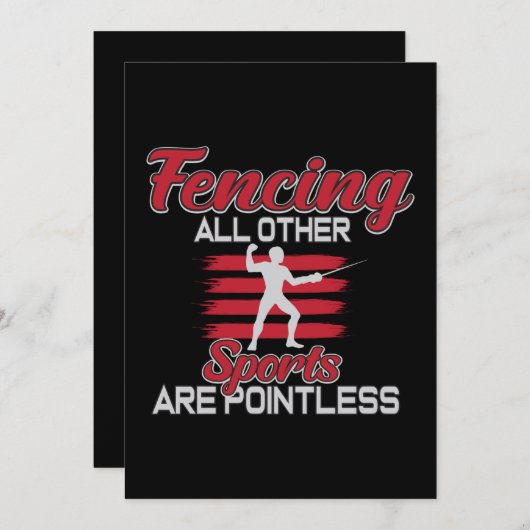 フェンシング他のスポーツは無意味な贈与男性女性 シーズンカード (正面/裏面)