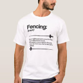 フェンシング名詞定義フェンサーソードファイトEpee Ma Tシャツ (正面)