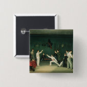 フェンシング場面1827年 缶バッジ (正面&裏面)