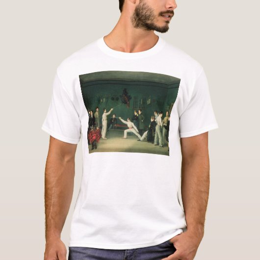 フェンシング場面1827年 Tシャツ (正面)