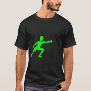 フェンシング姿 – 緑 Tシャツ