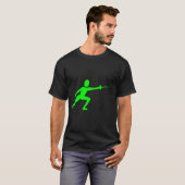 フェンシング姿 – 緑 Tシャツ (正面フル)