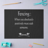 フェンシング必ず突く時 薄葉紙 (クラフト)