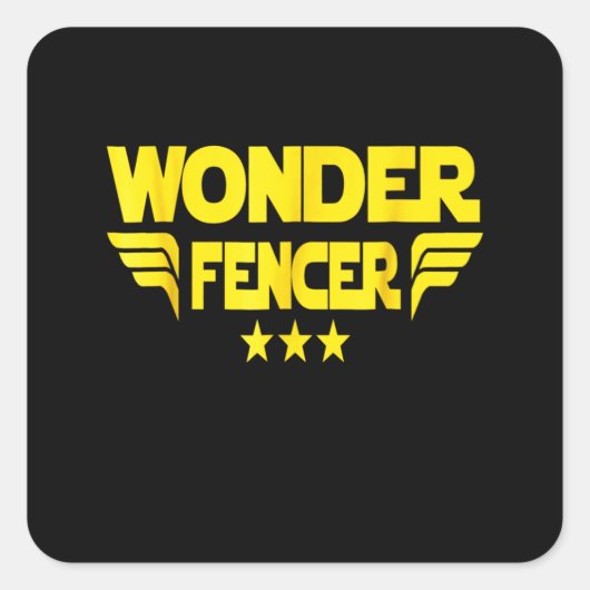 フェンシング贈与 | I常にすべての試合に勝つ スクエアシール (正面)