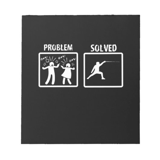 フェンシング贈与 | I常にすべての試合に勝つ ノートパッド (正面)