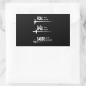 フェンシング贈与 | I常にすべての試合に勝つ 長方形シール (バッグ)