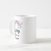 フェンシング選手ラッキーマグ コーヒーマグカップ (正面左)