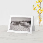 「フェンシング」のブランクのが付いている砂丘挨拶状 カード (黄色い花)