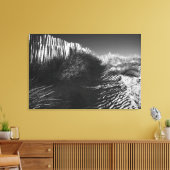 フェンシング・イン・ザ・ダネ素晴らしス、アート・ブラック&ホワイト キャンバスプリント (インサイチュ (リビング))