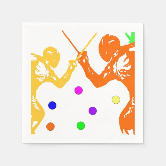 フェンシング スタンダードカクテルナプキン (正面)