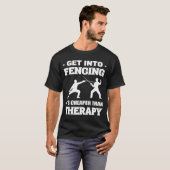 フェンシング スポーツ レトロ Tシャツ (正面フル)