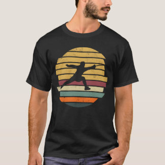 フェンシング スポーツ ヴィンテージ フェンス 剣 フェンサー 少年 Tシャツ