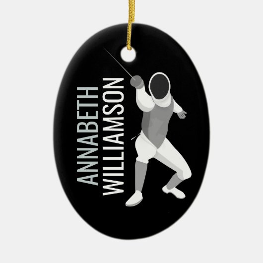 フェンシング セラミックオーナメント (正面)