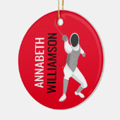 フェンシング セラミックオーナメント (左)