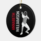 フェンシング セラミックオーナメント (左)