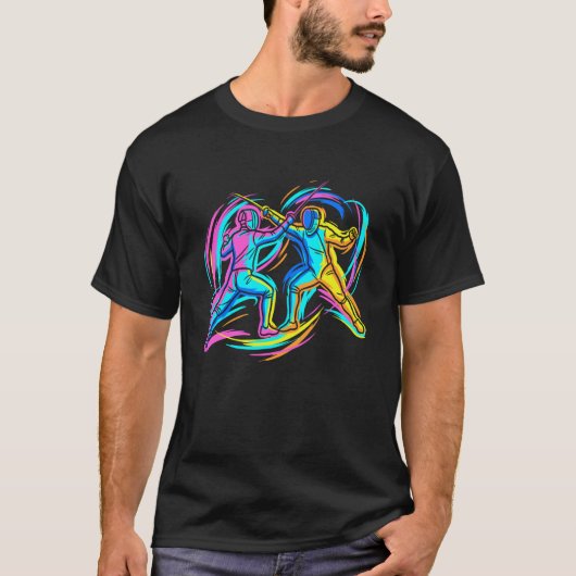 フェンシング デュエル 剣士 Tシャツ (正面)