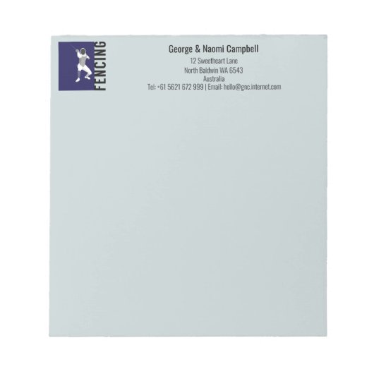 フェンシング ノートパッド (正面)