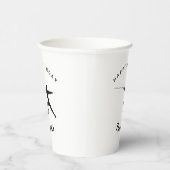 フェンシング バースデー フェンサー フェンス 剣 & オーダーメイド ネーム 紙コップ (右)