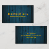 フェンシング、フェンス、ゲート名刺 名刺 (正面/裏面)