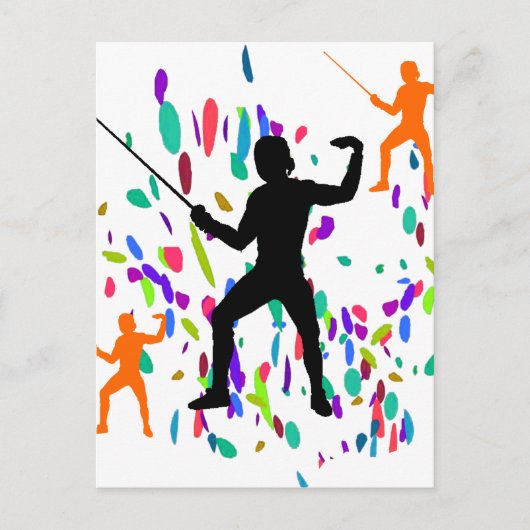 フェンシング ポストカード (正面)