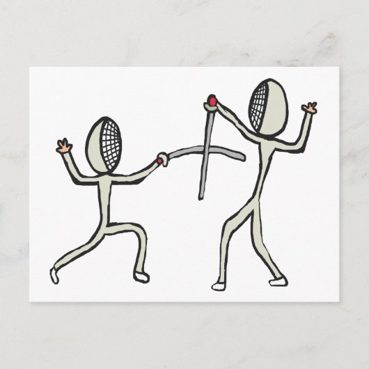 フェンシング ポストカード (正面)