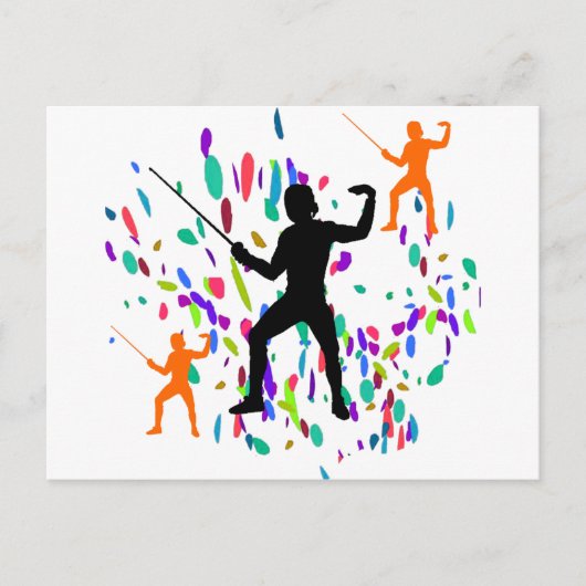 フェンシング ポストカード (正面)