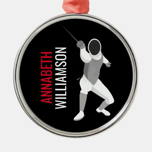 フェンシング メタルオーナメント (正面)