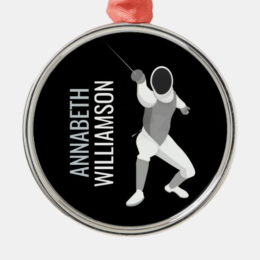 フェンシング メタルオーナメント (正面)