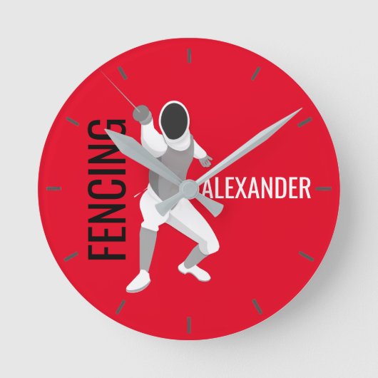 フェンシング ラウンド壁時計 (正面)