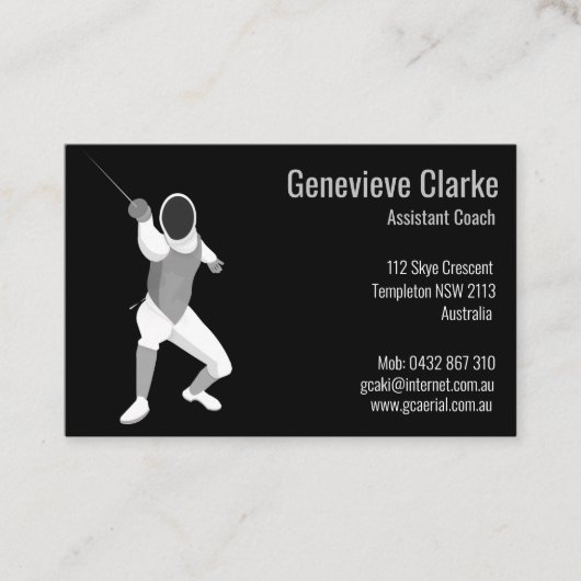 フェンシング 名刺 (正面)