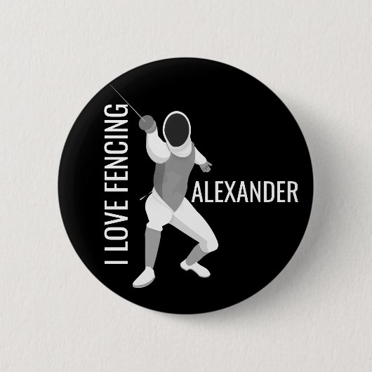 フェンシング 缶バッジ (正面)