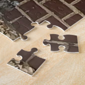 フェンスおもしろい上の生姜猫 ジグソーパズル (側面)