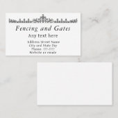フェンスおよびゲートの販売業者用の名刺 名刺 (正面/裏面)