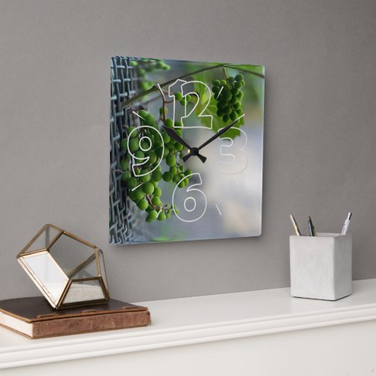 フェンスからの脱出 スクエア壁時計 (オフィス)