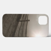 フェンスと日が差すことThrough Fog near Sharon Case-Mate iPhoneケース (裏面 (横))