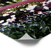 フェンスと花を持つ風景 ポスター (角)