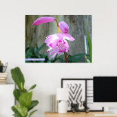 フェンスに向かってピンク色 ポスター (ホームオフィス)