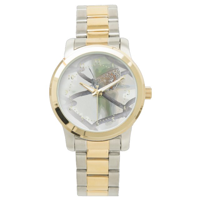 フェンスの上で蝶をする 腕時計 (正面)