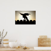 フェンスの上で鷹を撃つ ポスター (キッチン)