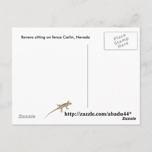フェンスの上に座っている渓谷 ポストカード (裏面)