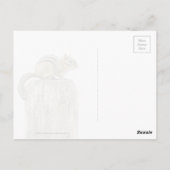 フェンスの上のチムンク ポストカード (裏面)