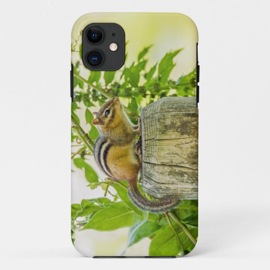 フェンスの上のチムンク Case-Mate iPhoneケース (裏面)