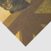 フェンスの上のヴィンテージ絵画 薄葉紙 (詳細)