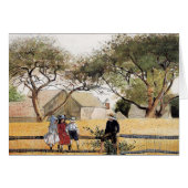 フェンスの上の子ウィンズホーマーのノートカード (正面横)