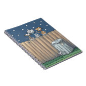 フェンスの上の猫たち ノートブック (右側)