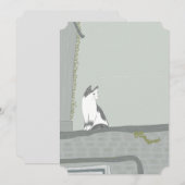フェンスの上の猫 セーブザデート (正面/裏面)