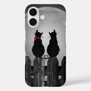 フェンスの上の猫 iPhone 16ケース