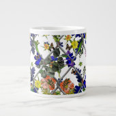 フェンスの上の花 ジャンボコーヒーマグカップ (正面)